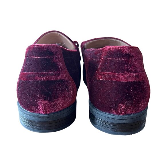 Cole Haan Cordovan Velvet Stassi Loafers Bordeaux Women's Size 8 *No Chain - Picture 6 of 11
